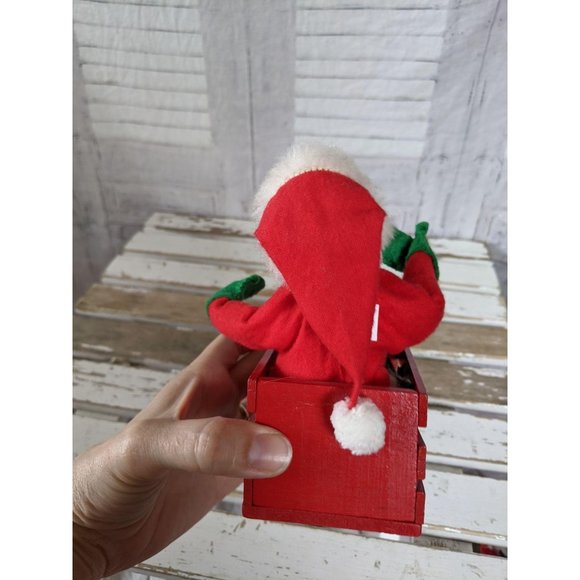 Annalee sled Santa 6" poinsettia Xmas holiday - Picture 3 of 3